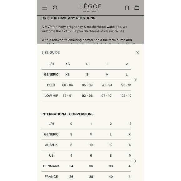 Legoe Heritage Rome denim White maternity shirt dress Women’s size 6 (Medium) - Picture 10 of 10